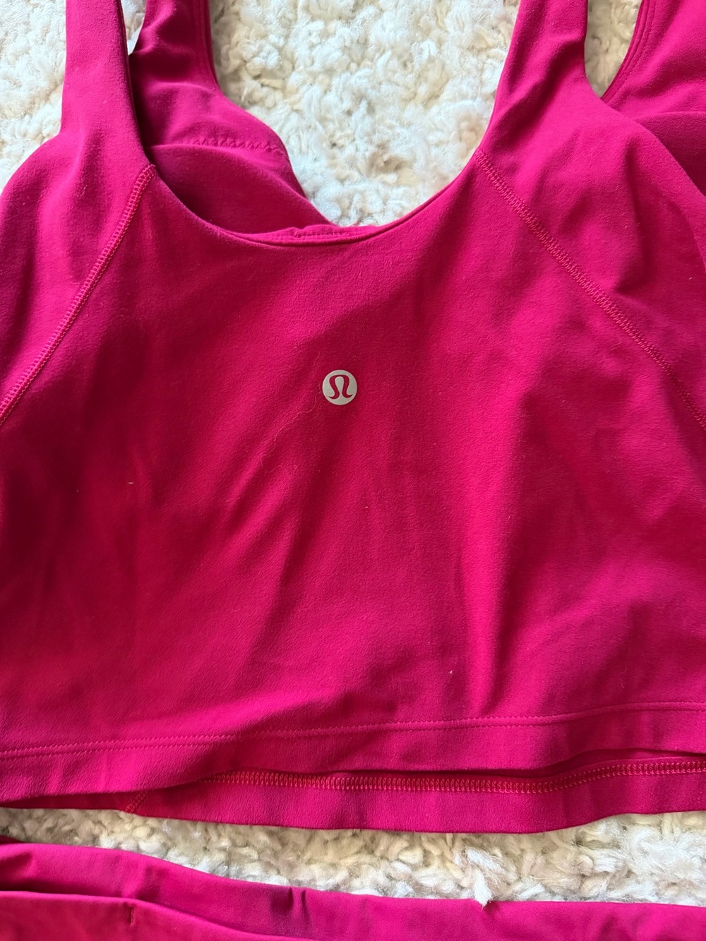 Lululemon Fast and Free legging matching set in Berry Rumble size 10